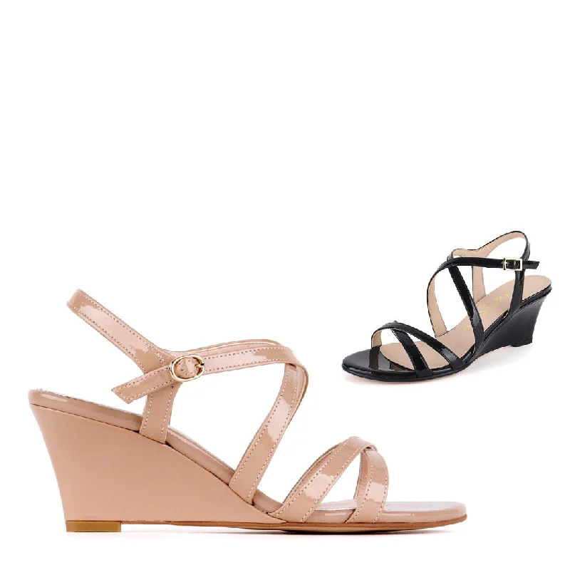 Bold and unique women's shoes for fashion-forward individualsESSIS - patent wedge