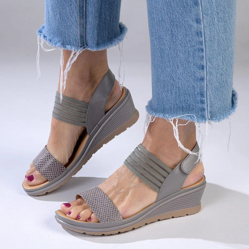 Exotic and bold women's shoe designsSoft Style By Hush Puppies Pomona Wedge Sandals - Grey Exotic and bold women's shoe designsSoft Style By Hush Puppies Pomona Wedge Sandals - Grey