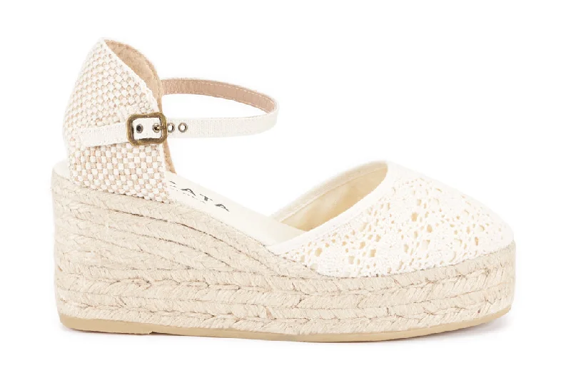 Stunning and eye-catching women's footwearSolsona Crochet Espadrille Wedges