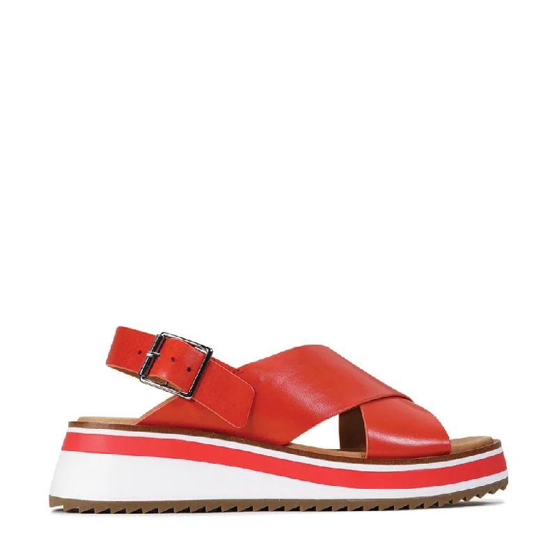 Elegantly stylish women's shoesSPORTER LEATHER WEDGE SANDAL