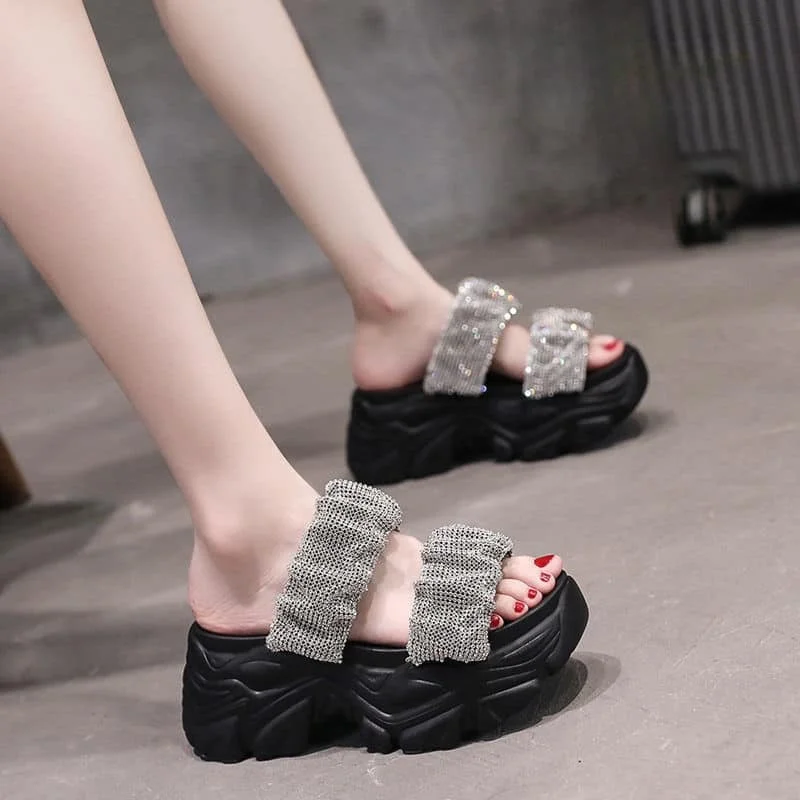Stunning and glamorous women's shoes for evenings outSRJ4 chunky sole