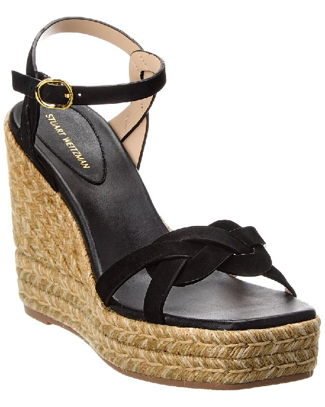 Elegant and sophisticated women's shoes for dinner datesStuart Weitzman Braida Max Suede Wedge Espadrille