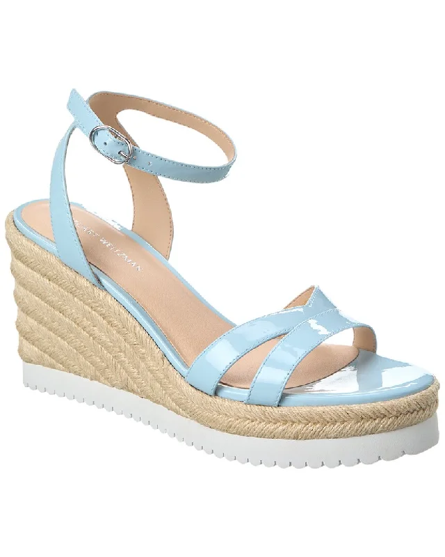 Chic and sophisticated women's footwear for workStuart Weitzman Catlina Patent Espadrille Wedge Sandal