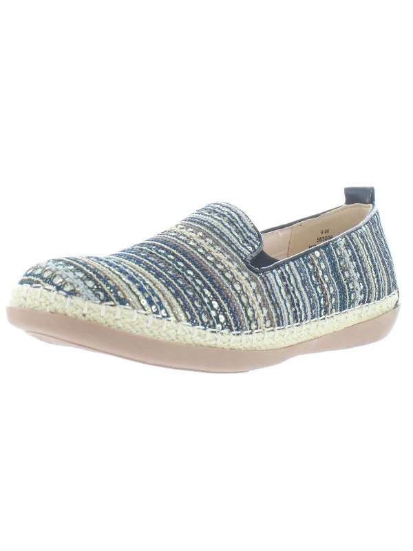 Comfy casual women's shoes for everyday wearTerri Womens Sequin Striped Slip-On Sneakers Comfy casual women's shoes for everyday wearTerri Womens Sequin Striped Slip-On Sneakers
