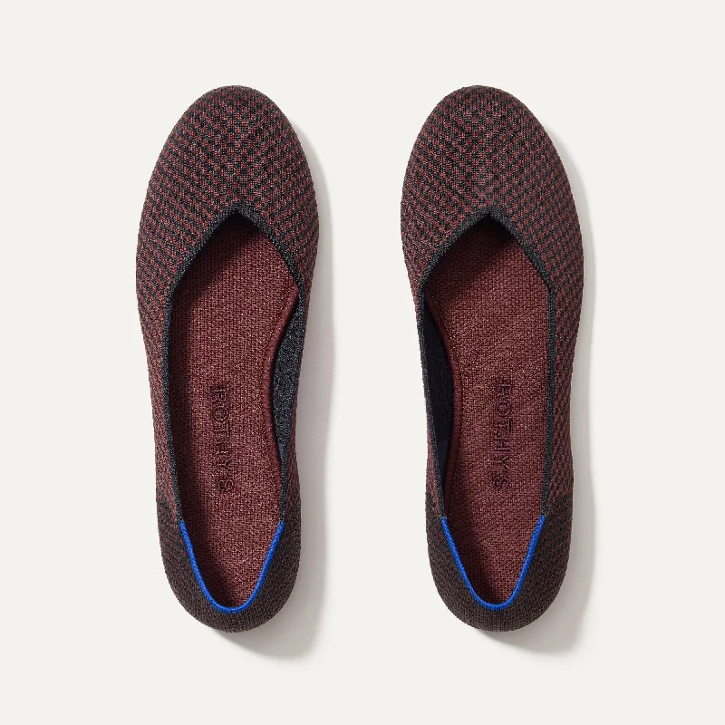 Classic and timeless women's footwear choicesThe Flat - Bittersweet Micro Check
