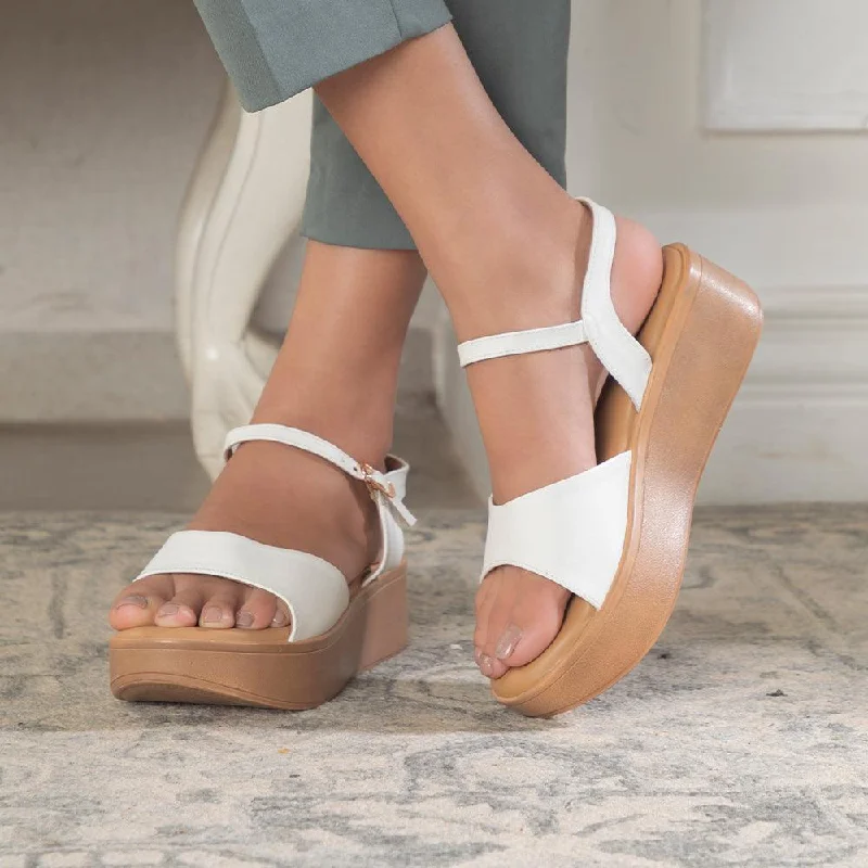 Comfy and stylish women's shoes for flat feetThe Sinhere White Women's Dress Platform Wedge Sandals Tresmode Comfy and stylish women's shoes for flat feetThe Sinhere White Women's Dress Platform Wedge Sandals Tresmode