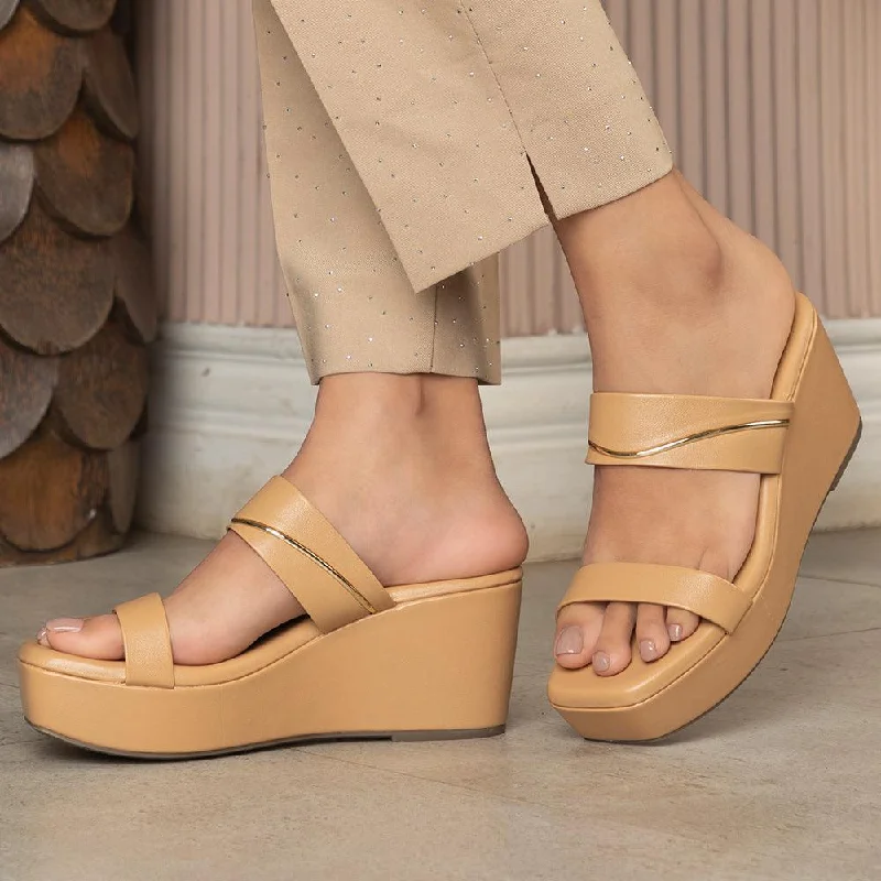 Comfy and cozy women's shoes for loungingThe Tofame Beige Women's Dress Wedge Sandals Tresmode Comfy and cozy women's shoes for loungingThe Tofame Beige Women's Dress Wedge Sandals Tresmode