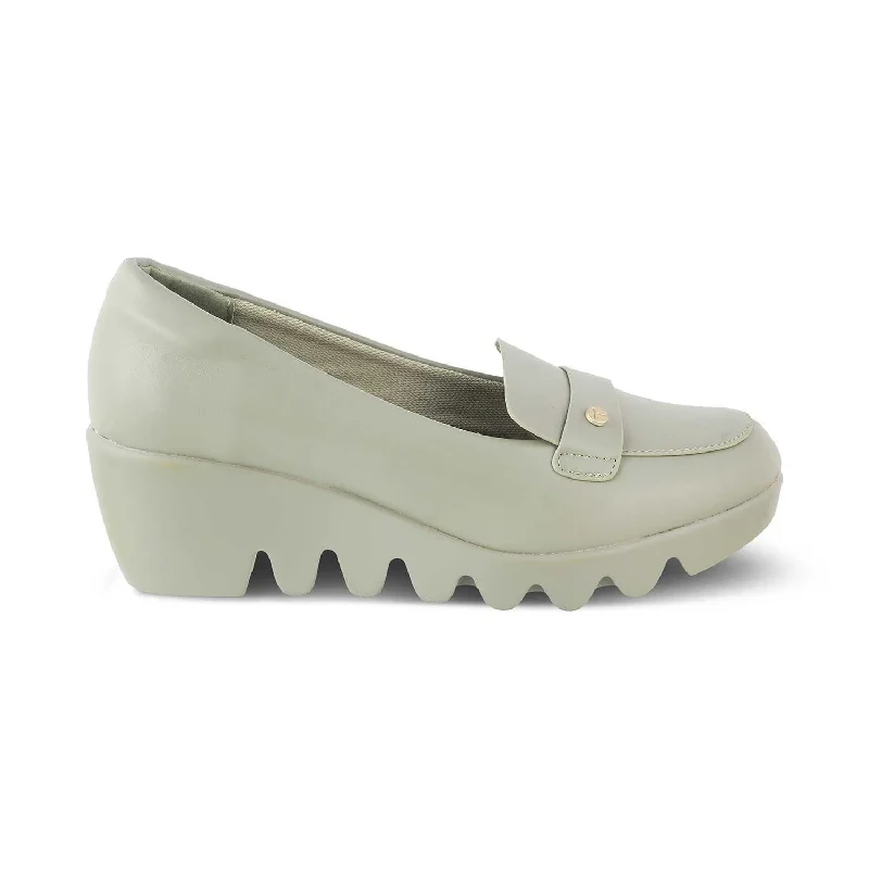 Stylish and supportive women's shoes for high archesThe Towes Green Women's Dress Wedge Sandals Tresmode