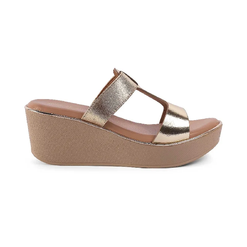 Comfy and stylish women's shoes for everyday casual wearTresmode Miglo Gold Women's Dress Wedge Sandals Comfy and stylish women's shoes for everyday casual wearTresmode Miglo Gold Women's Dress Wedge Sandals