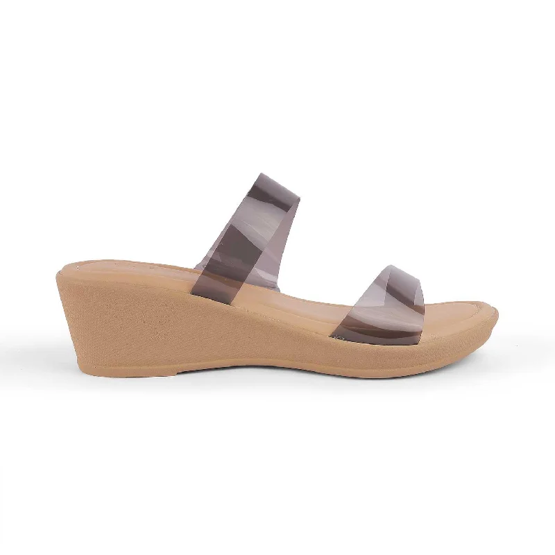 Comfy and stylish women's shoes for walkingTresmode Parklane Black Women's Dress Wedge Sandals