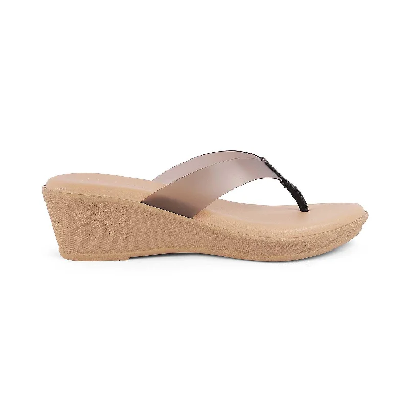 Chic and stylish women's shoes for garden partiesTresmode Ternto Black Women's Casual Wedge Sandals