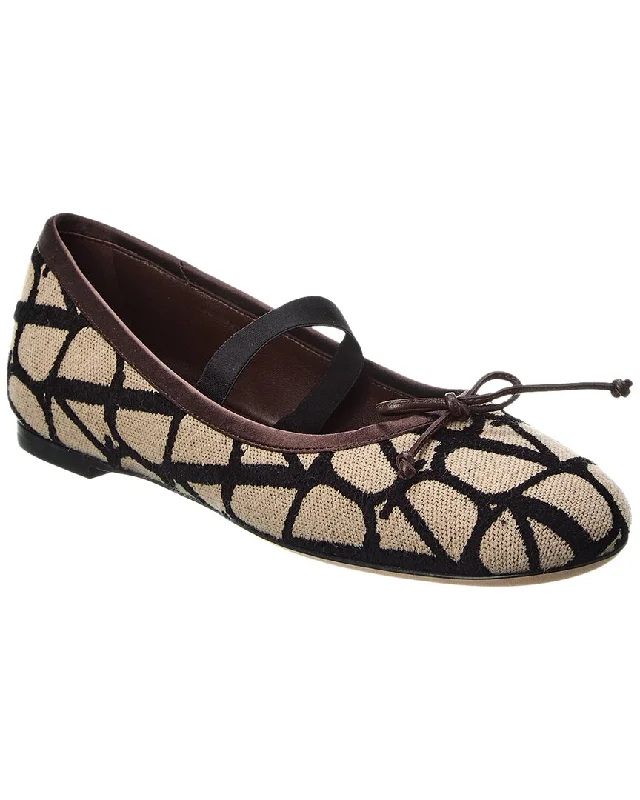 Comfy and stylish women's shoes for everyday eleganceValentino Toile Iconographe Canvas & Satin Ballerina Flat Comfy and stylish women's shoes for everyday eleganceValentino Toile Iconographe Canvas & Satin Ballerina Flat