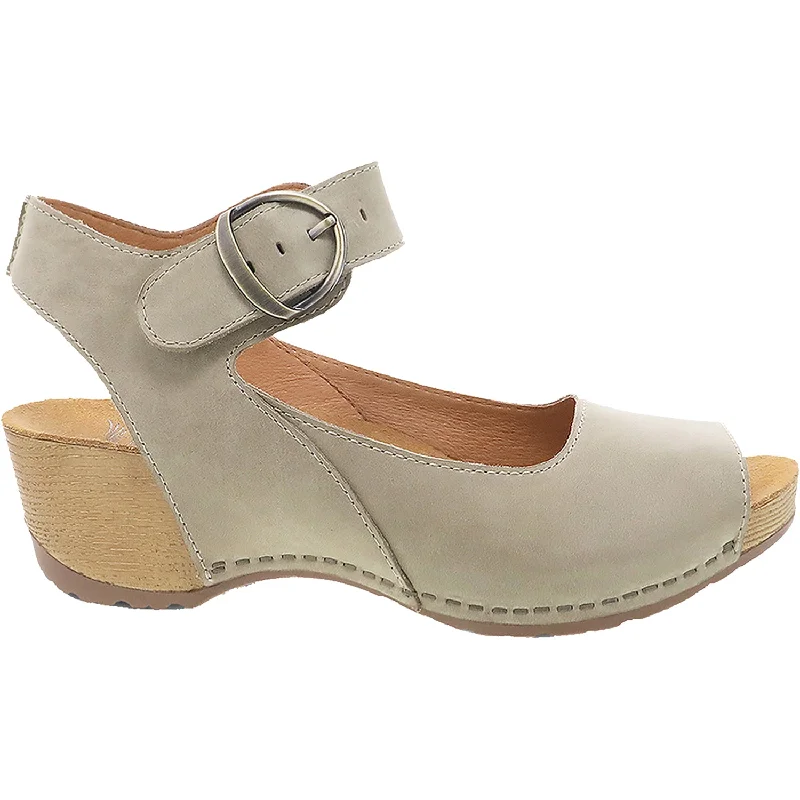 Bold and statement-making women's shoes for the bold and beautifulWomen's Dansko Tiana Khaki Burnished Nubuck
