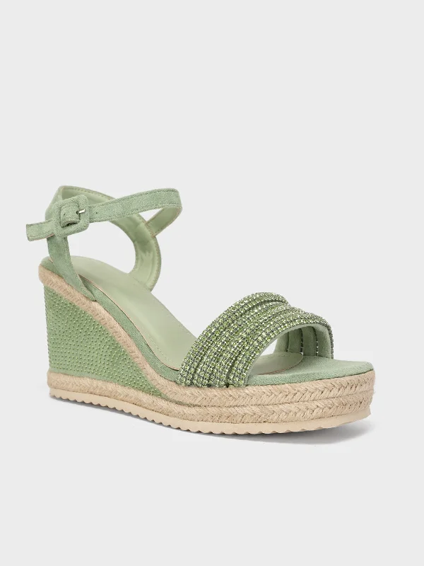 Warm and cozy women's shoes for winterWomens "ROSINA" Wedge Comfy Sandals