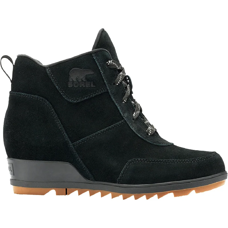 Comfy and stylish women's shoes for lounging around the houseWomen's Sorel Evie Sport Lace Black Suede