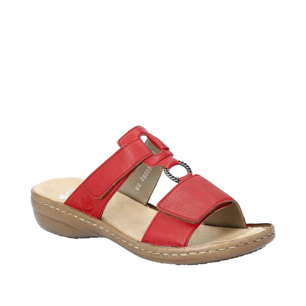 Practical and functional women's footwear solutions60885-33 Velcro Slide Red