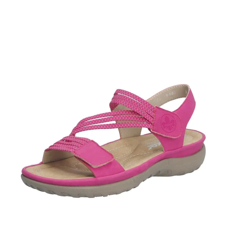Feminine and romantic women's shoe designs64870-31 Velcro Z-Strap Pink