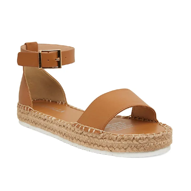 Stylish and supportive women's shoes for high archesBallad Espadrille in Tan Leather