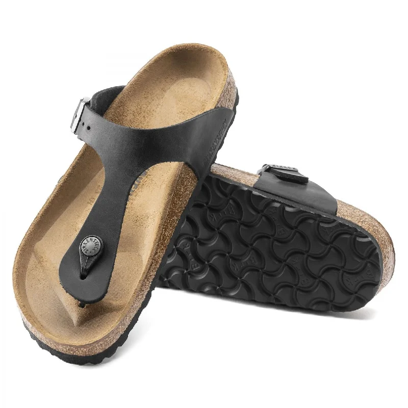 Chic and trendy women's shoe fashionsBirkenstock - Gizeh Oiled Leather Black 0845251