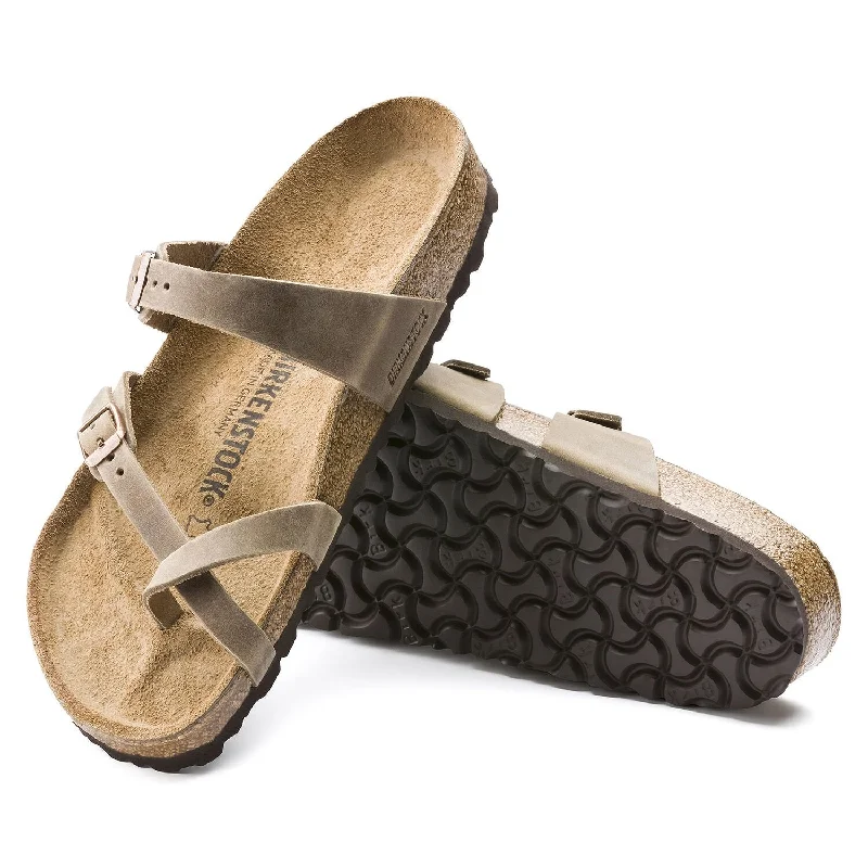 Versatile and stylish women's shoes for all occasions and seasonsBirkenstock - Mayari Oiled Leather Tobacco 1011433