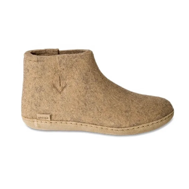 Elegant and classic women's shoes for prom nightBoot with Leather Sole - Sand