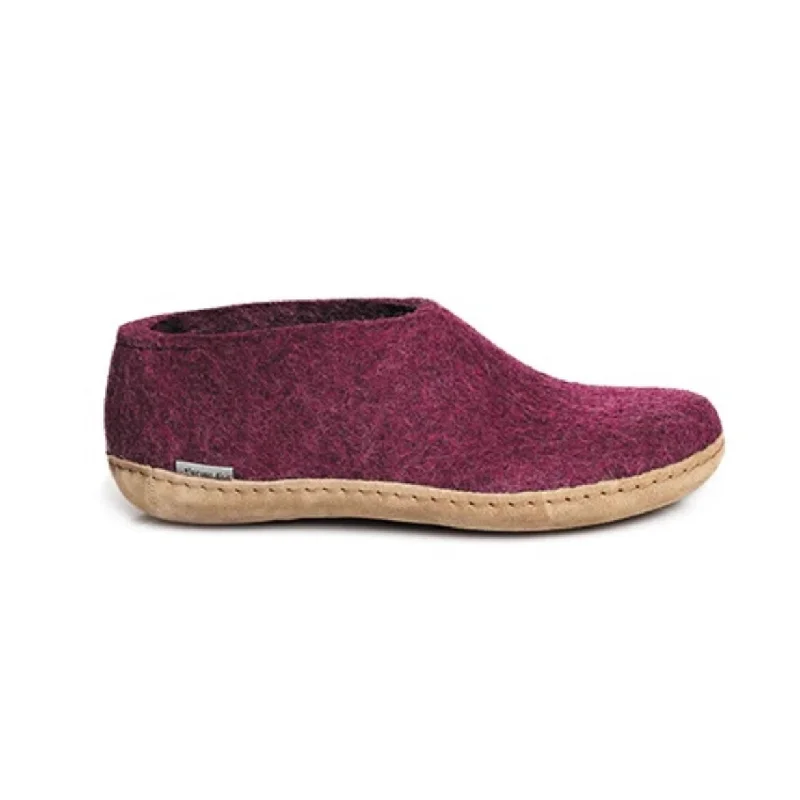 Stylish and supportive women's shoes for plantar fasciitisShoe with Leather Sole - Cranberry