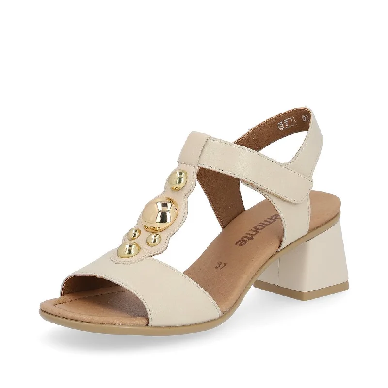 Elegantly stylish women's shoesD1K52-80 Two Strap Heel Beige