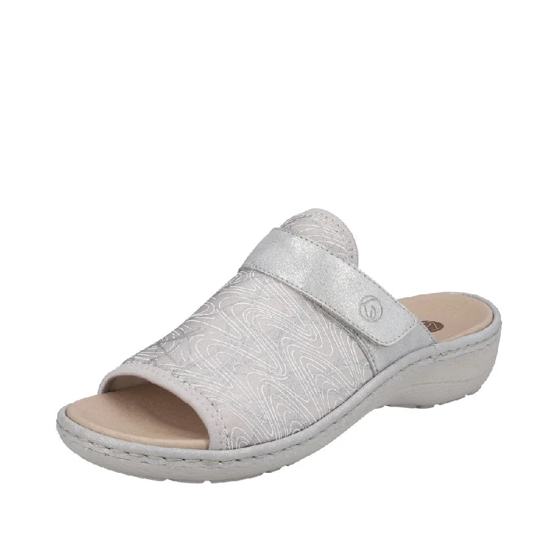 Elegant and sophisticated women's shoes for dinner datesD7664-40 White Metallic Slide