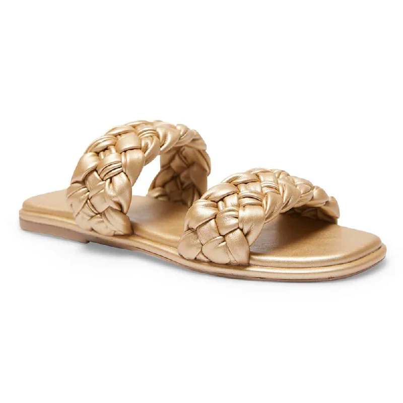 Chic and stylish women's shoes for fashion weekEnya Slide in Goldwash Smooth