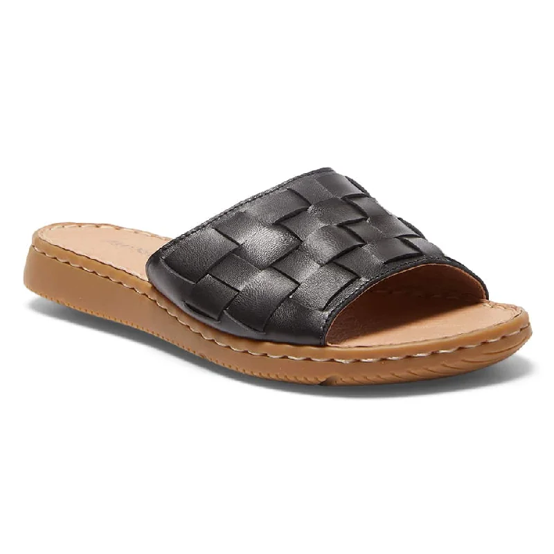 Versatile and stylish women's shoes for everyday chicFlair Slide in Black Leather