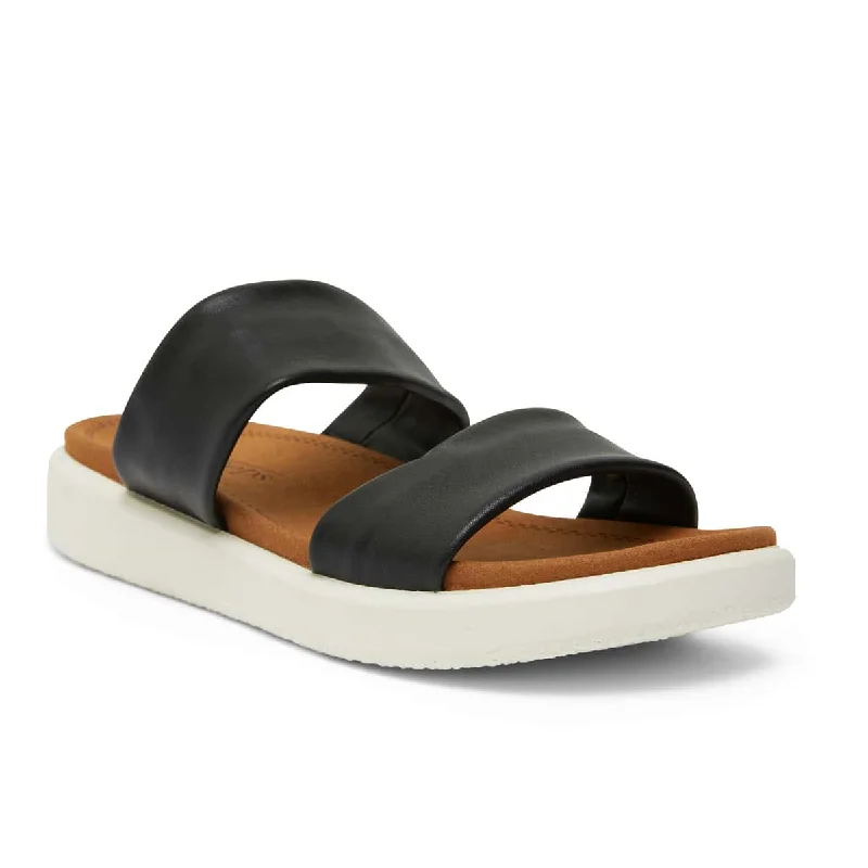 Elegant and refined women's shoe designsFleet Slide in Black Leather
