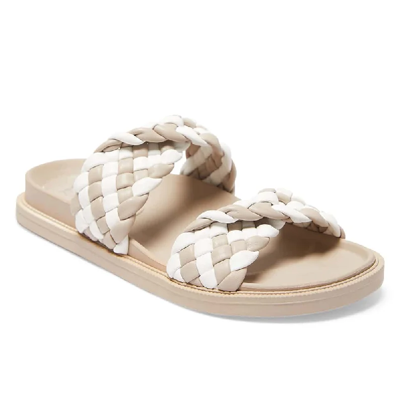 Comfortable yet fashionable women's shoesGhost Slide in Nude And White Smooth
