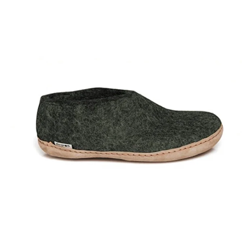Chic and sophisticated women's footwear for workShoe with Leather Sole - Forest