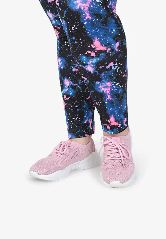 Colorful and vibrant women's shoe patternsTurbo Mesh Chunky Streetwear Shoes - Pink