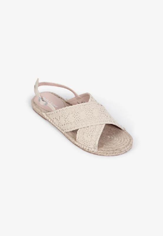 Comfy and stylish women's shoes for everyday eleganceWander Casual Beach Vibe Fabric Sandals - Beige