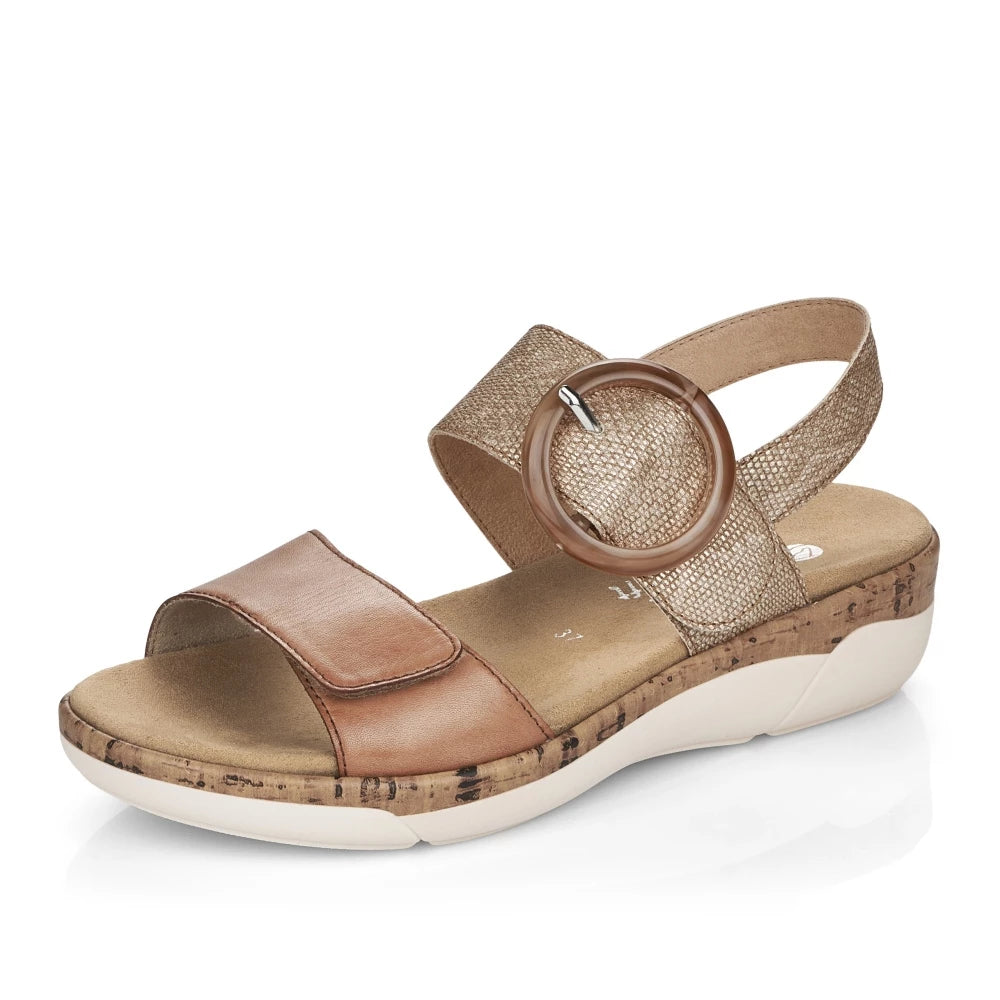 Exotic and bold women's shoe designsR6853-90 Velcro Big Buckle Metallic Multi