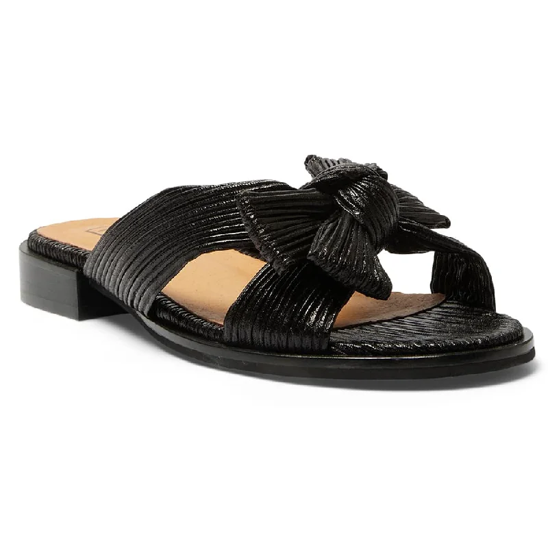 Elegant and classic women's shoes for prom nightRhapsody Flat in Black Pleat