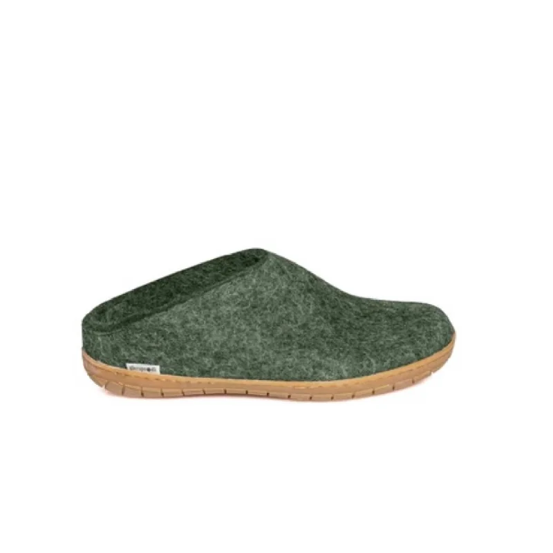 Stylish and elegant women's shoes for weddingsSlip-on with Honey Rubber - Forest