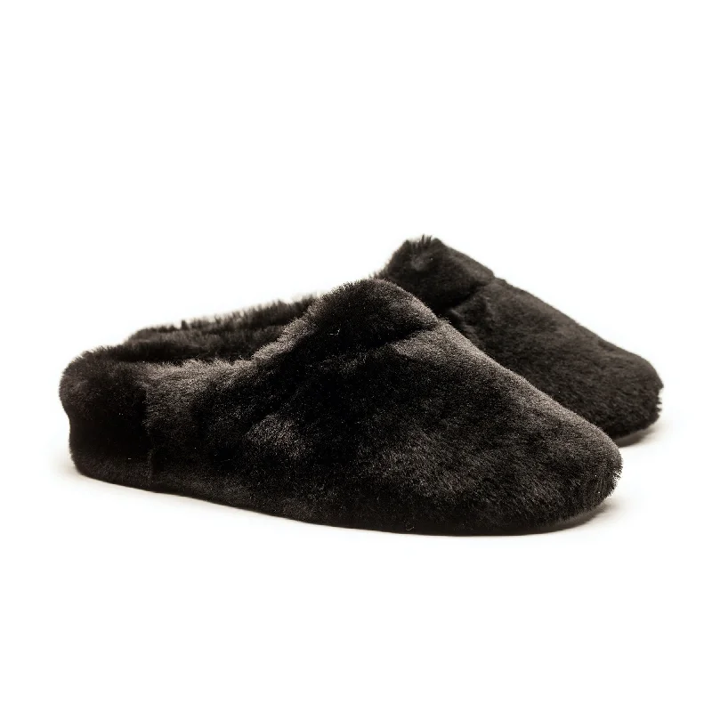 Flattering and stylish women's shoes for wide feetSLIPPERS Smoke | Shearling