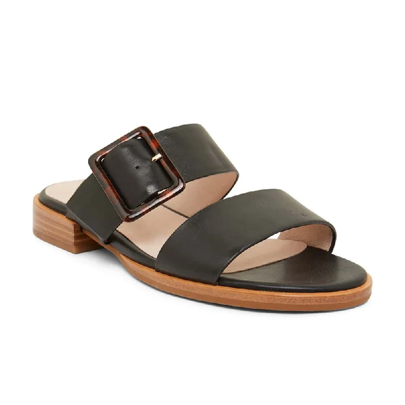 Timeless and elegant women's shoe classicsTanya Slide in Black Leather