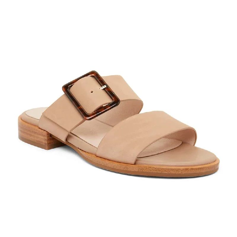 Versatile and stylish women's shoes for city walksTanya Slide in Nude Leather